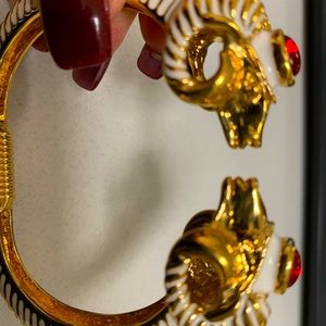 Kenneth Lane ram hinge bracelet